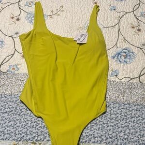 Lime green Lululemon waterside scoop one piece size 10